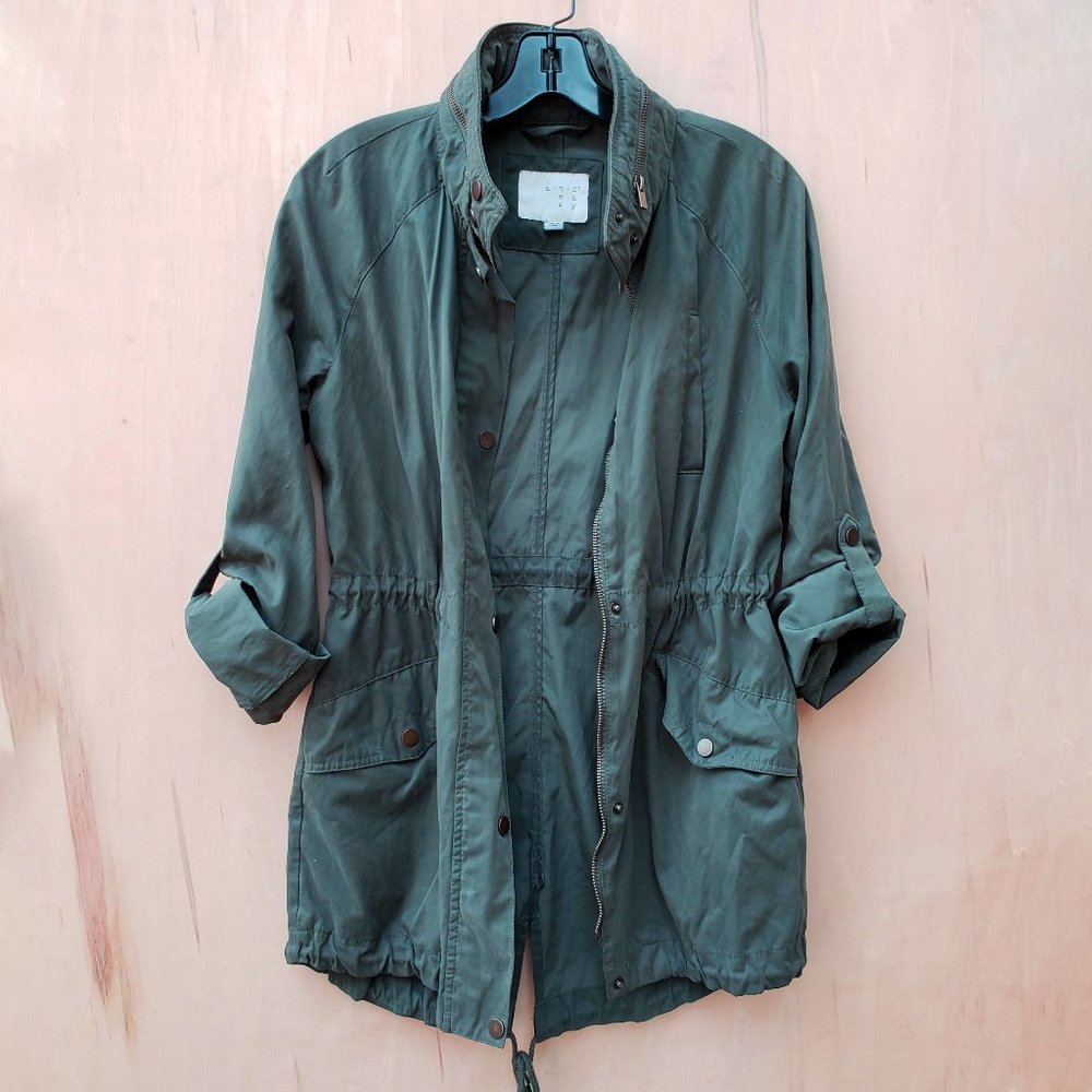 A New Day Army Green Drawstring Utility Jacket - S - image 1